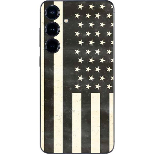 Black & White USA Flag Galaxy S25 Skin